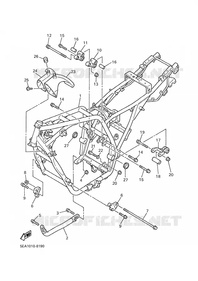 FRAME Yamaha MOTO 1300 2001 XJR  XJR1300