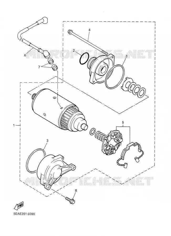 STARTMOTOR Yamaha MOTO 1300 2001 XJR  XJR1300