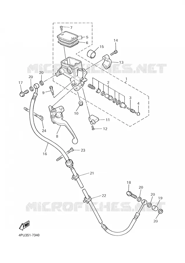 POMP VOOR 2 Yamaha MOTO 1300 2002 XJR  XJR1300