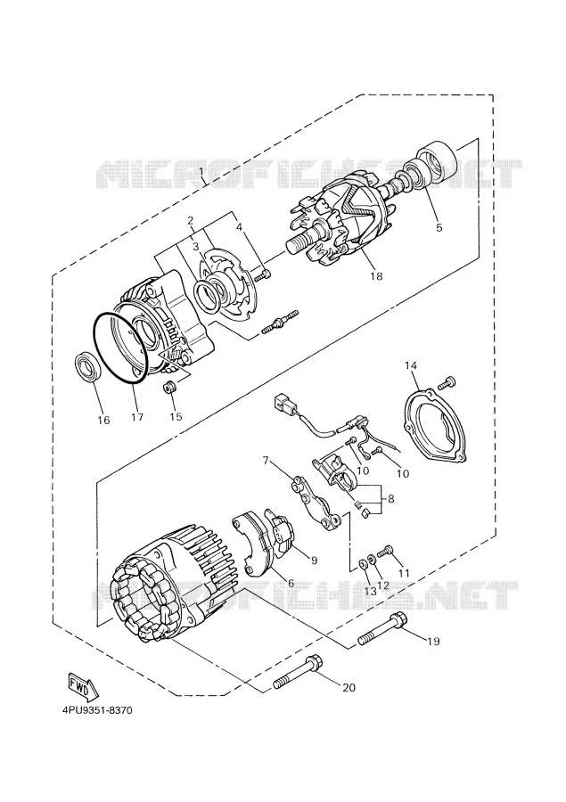 DYNAMO Yamaha MOTO 1300 2002 XJR  XJR1300