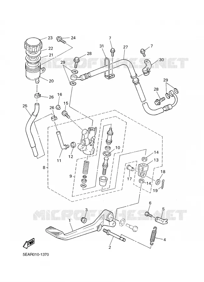 REMPOMP ACHTER Yamaha MOTO 1300 2002 XJR  XJR1300