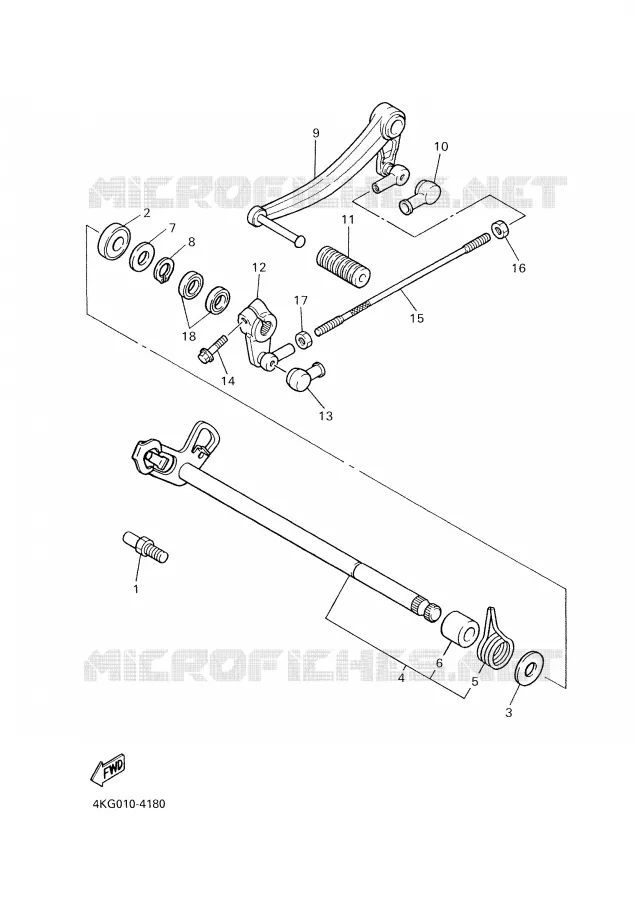SCHAKEL STANG / PEDAAL Yamaha MOTO 1300 2003 XJR  XJR1300