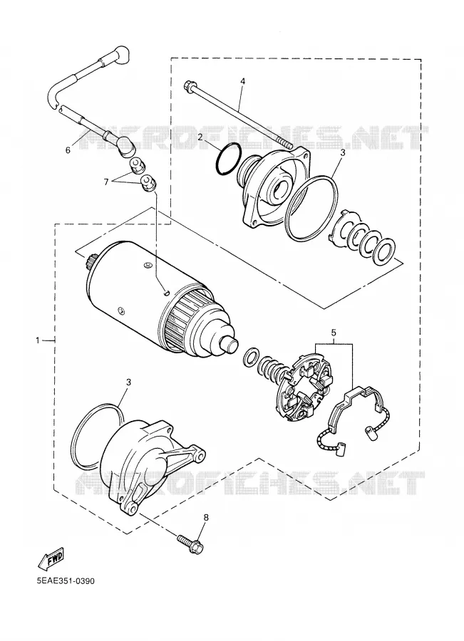 STARTMOTOR Yamaha MOTO 1300 2003 XJR  XJR1300