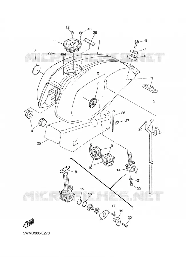 BENZINE TANK Yamaha MOTO 1300 2006 XJR  XJR1300