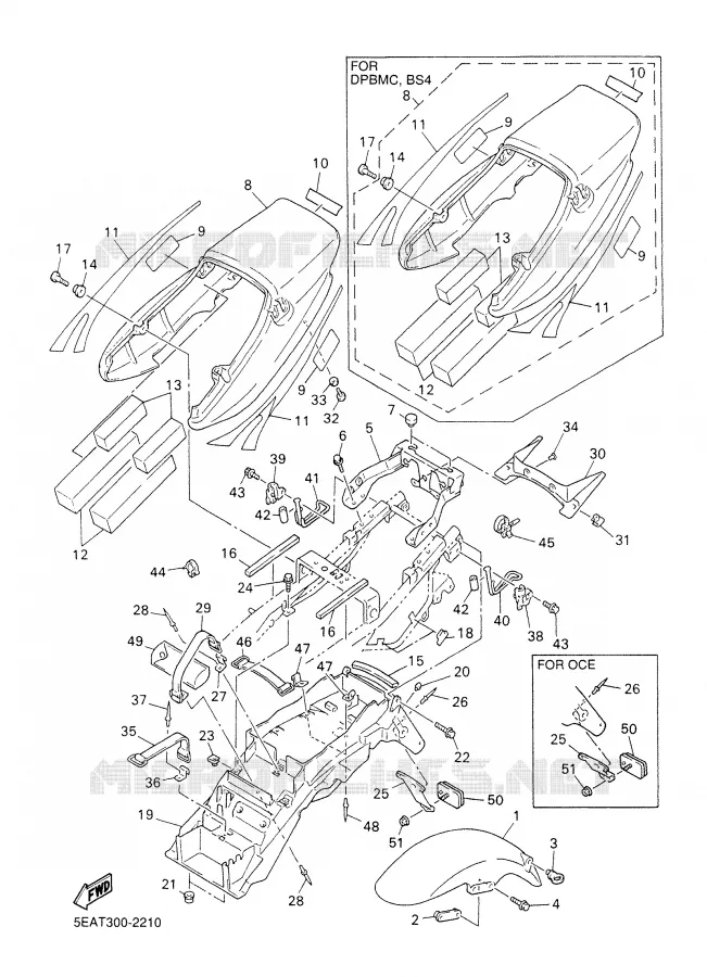 SPATBORD Yamaha MOTO 1300 2002 XJR  XJR1300P
