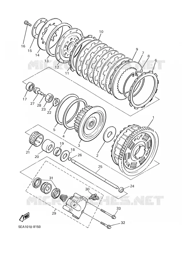 STARTMOTOR KOPPELINGS Yamaha MOTO 1300 2000 XJR  XJR1300SP
