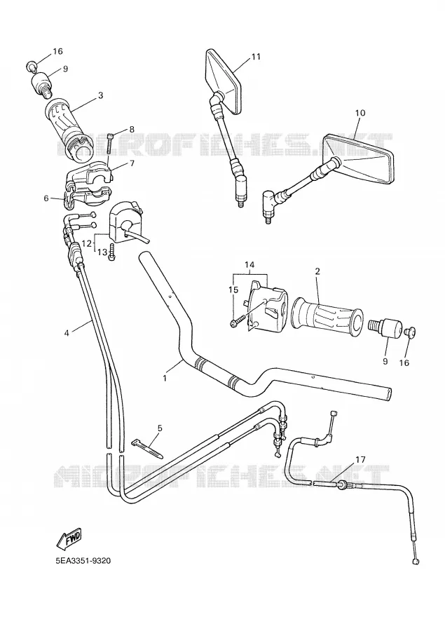 STUUR / KABEL Yamaha MOTO 1300 2000 XJR  XJR1300SP