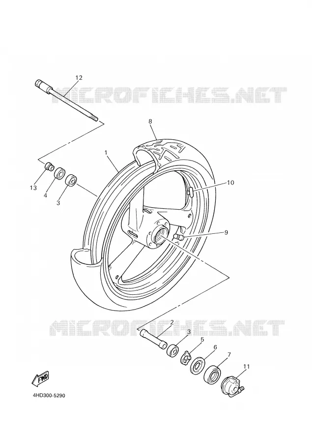 VOORWIEL Yamaha MOTO 1300 2000 XJR  XJR1300SP
