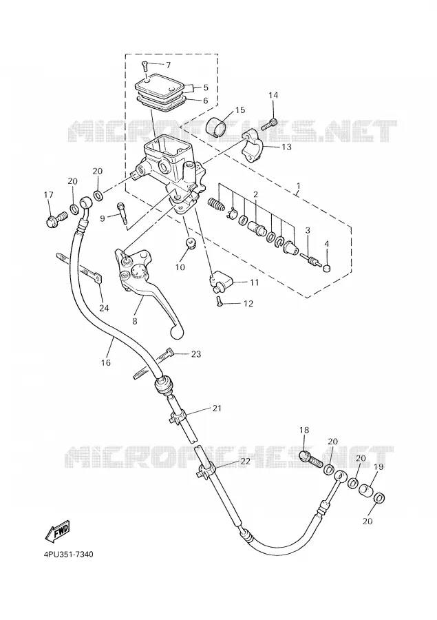 POMP VOOR 2 Yamaha MOTO 1300 2000 XJR  XJR1300SP