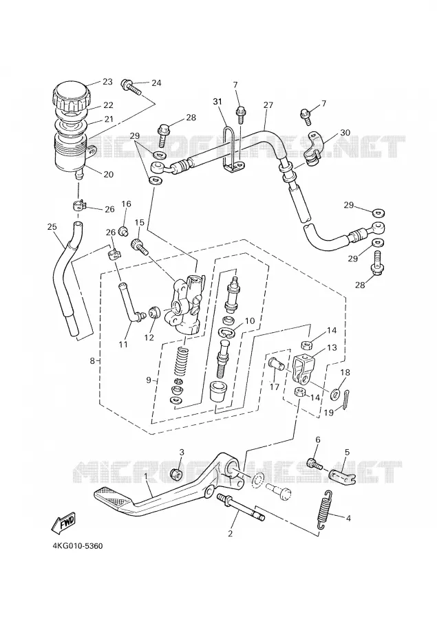 REMPOMP ACHTER Yamaha MOTO 1300 2000 XJR  XJR1300SP
