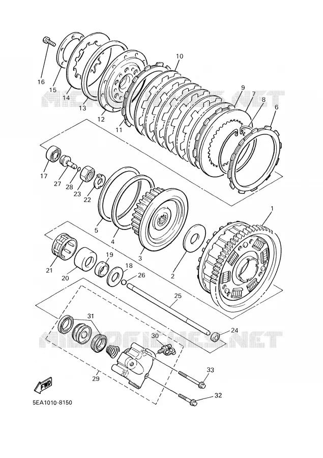 STARTMOTOR KOPPELINGS Yamaha MOTO 1300 2001 XJR  XJR1300SP