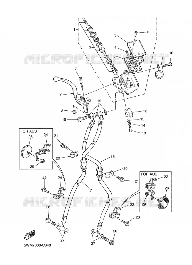 REMPOMP VOOR Yamaha MOTO 1300 2006 XJR  XJR1300V