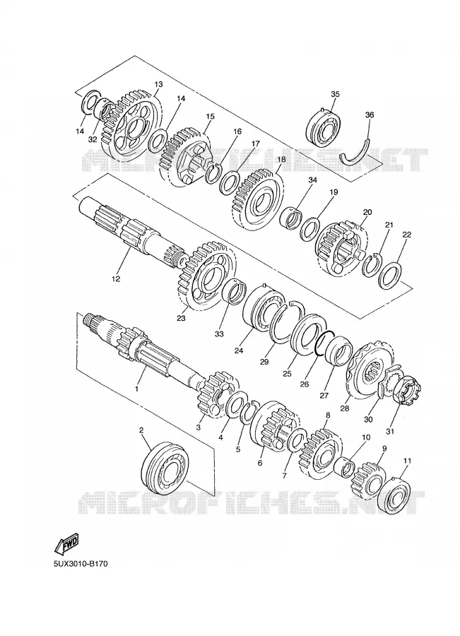 TRANSMISSIE Yamaha MOTO 1300 2007 XJR  XJR1300W