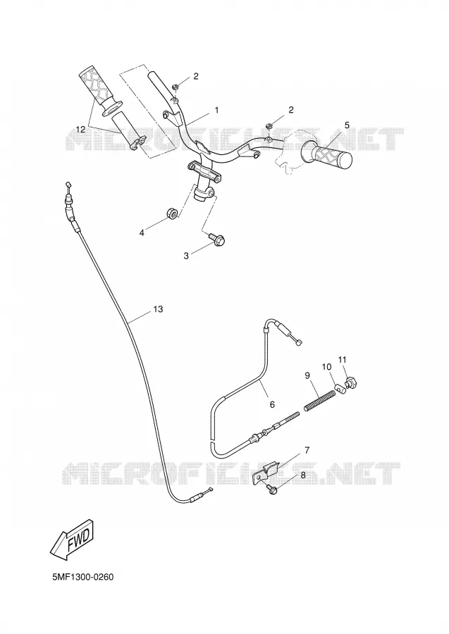 STUUR / KABEL Yamaha SCOOTER 125 2000 XN  XN125