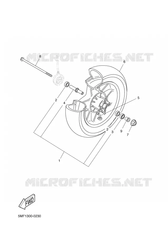 VOORWIEL Yamaha SCOOTER 150 2001 DOODO  XN150 DOODO