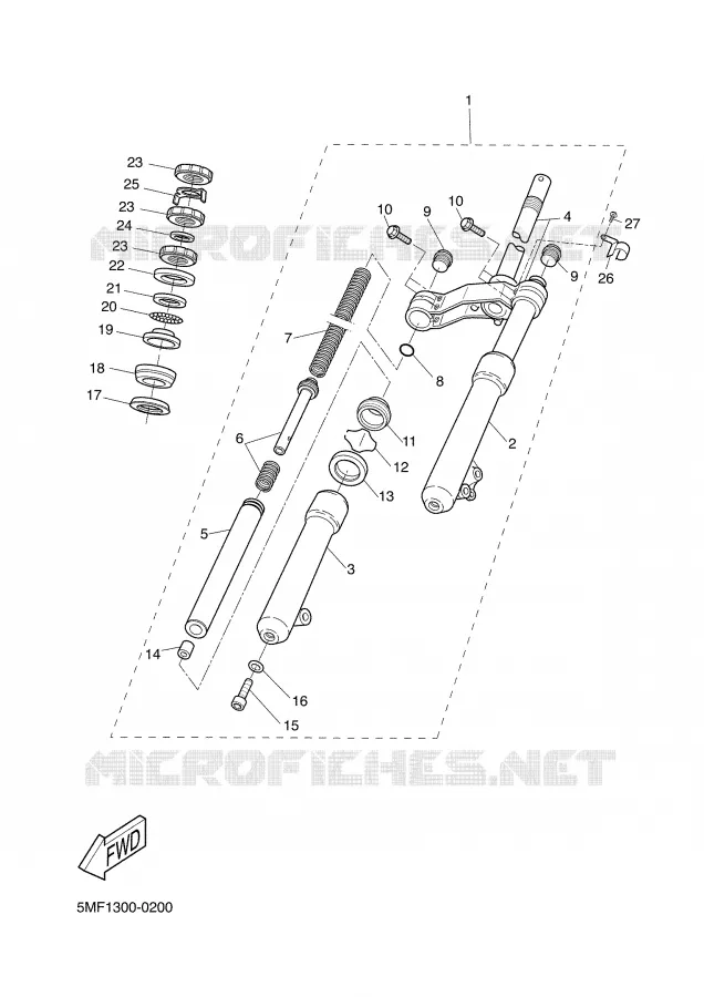 VOORVORK Yamaha SCOOTER 150 2001 DOODO  XN150 DOODO