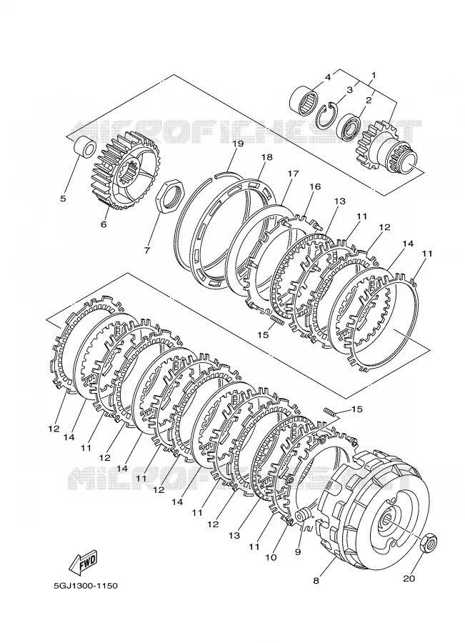 STARTMOTOR KOPPELINGS Yamaha SCOOTER 500 2002 TMAX  XP500
