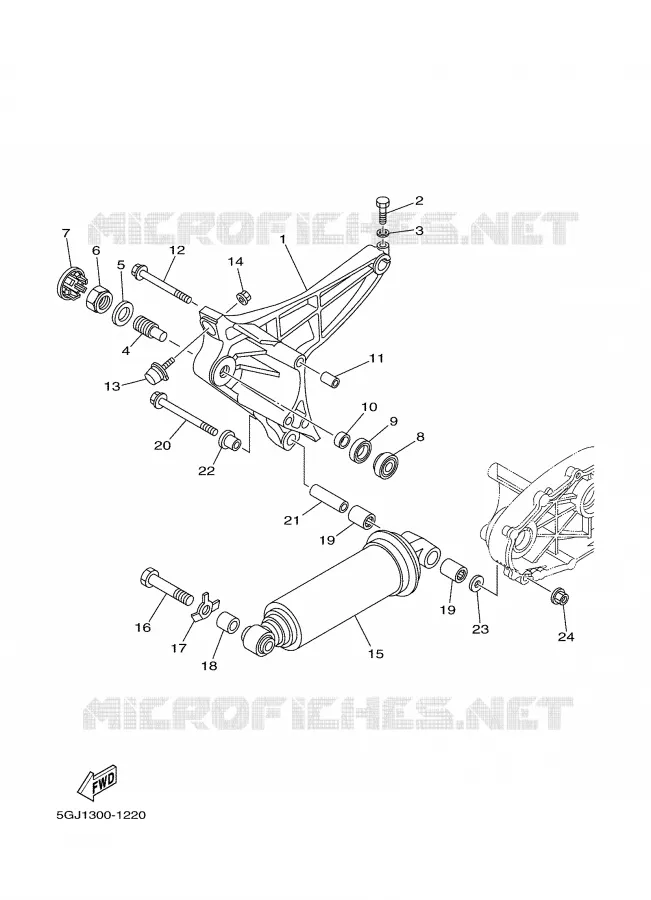 ACHTERBRUG / SCHOKBREKER Yamaha SCOOTER 500 2004 TMAX  XP500
