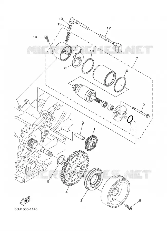 STARTMOTOR Yamaha SCOOTER 500 2005 TMAX  XP500