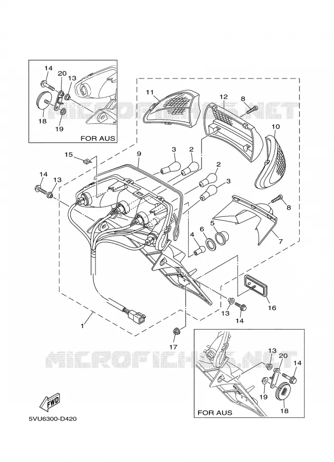 ACHTERLICHT Yamaha SCOOTER 500 2005 TMAX  XP500