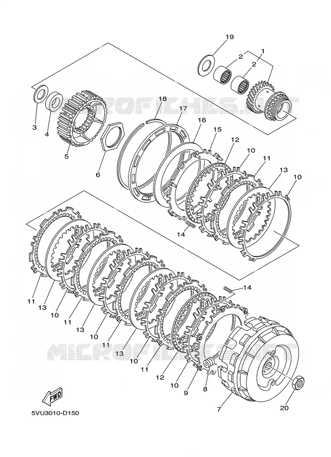 STARTMOTOR KOPPELINGS Yamaha SCOOTER 500 2006 TMAX  XP500