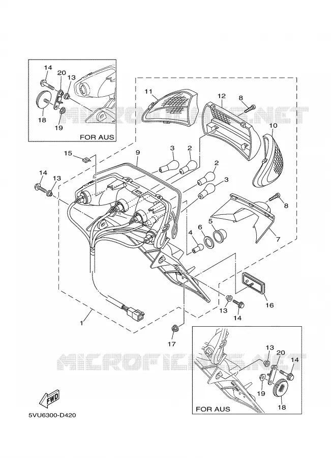 ACHTERLICHT Yamaha SCOOTER 500 2006 TMAX  XP500