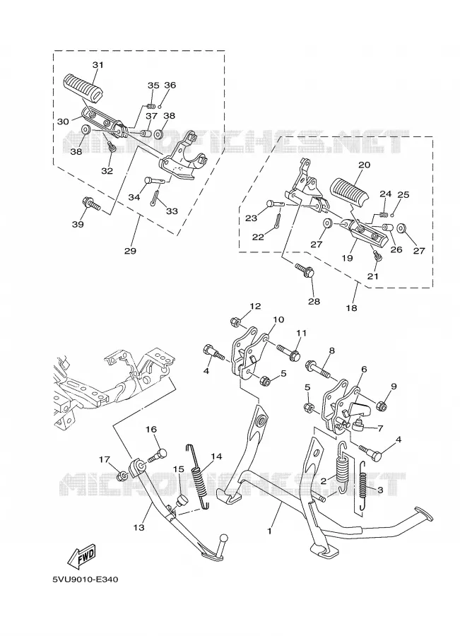 POMP VOOR Yamaha SCOOTER 500 2007 TMAX  XP500 TMAX