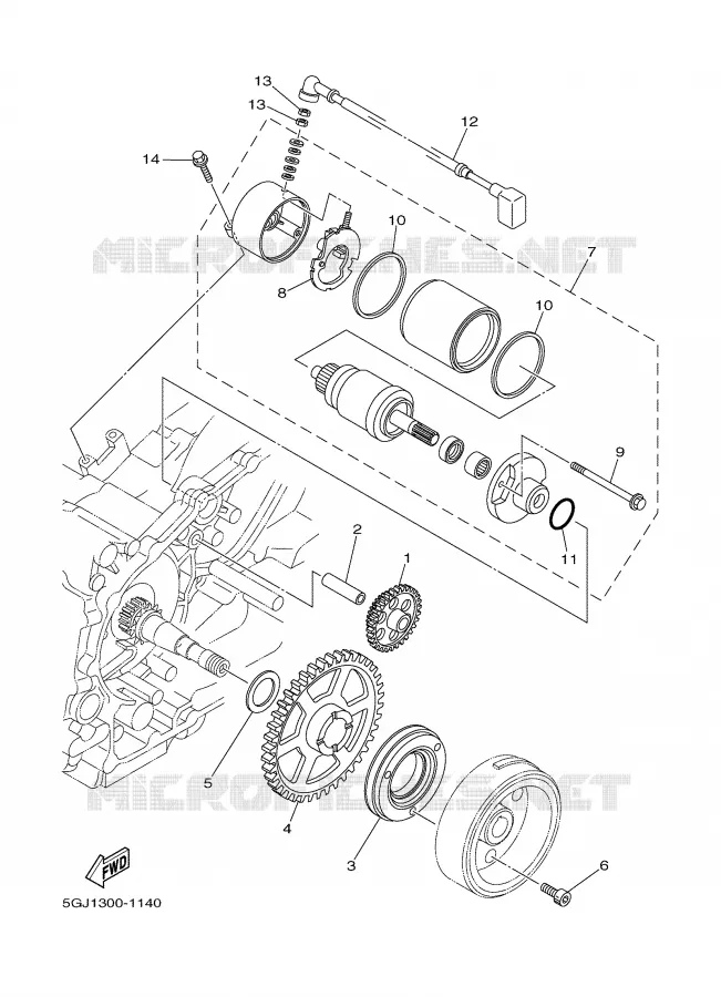 STARTMOTOR Yamaha SCOOTER 500 2005 TMAX ABS  XP500A