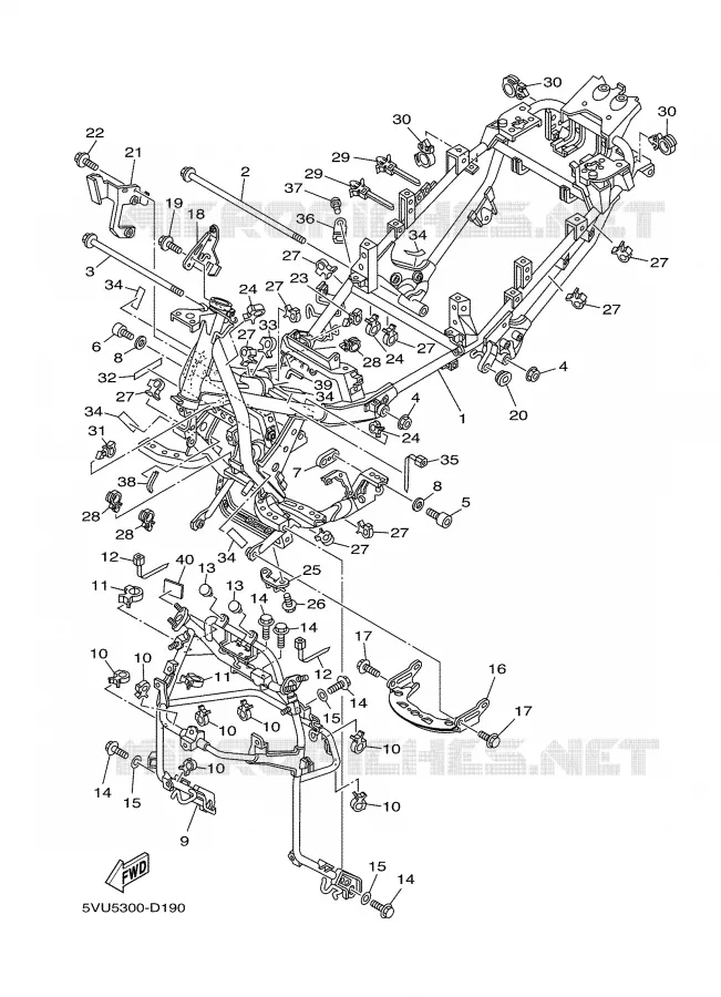 FRAME Yamaha SCOOTER 500 2006 TMAX ABS  XP500A