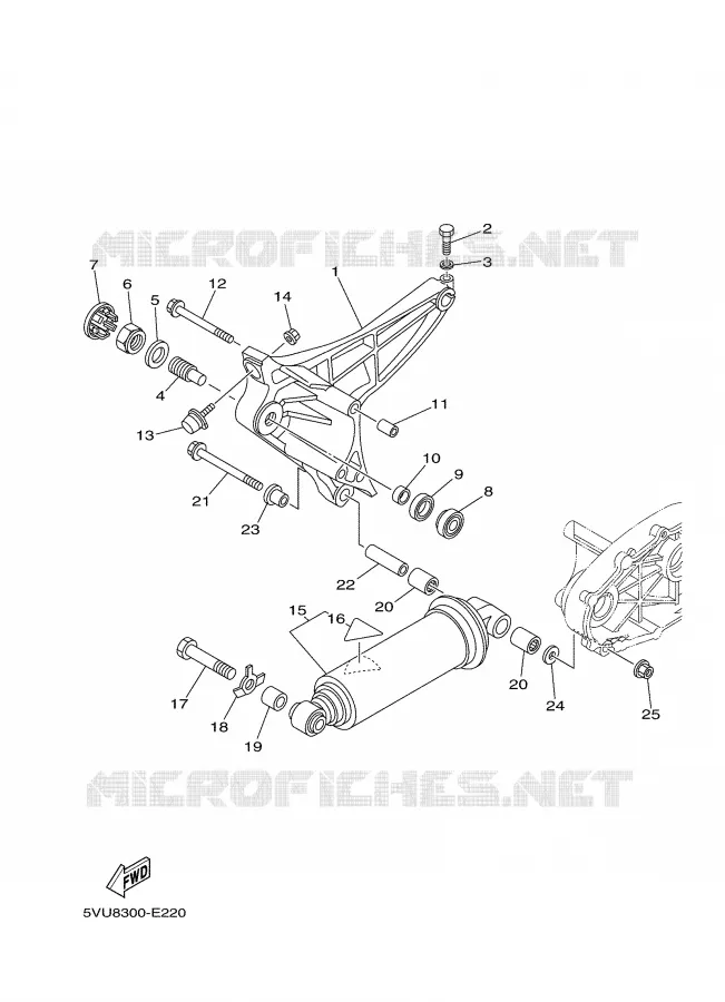 ACHTERBRUG / SCHOKBREKER Yamaha SCOOTER 500 2006 TMAX ABS  XP500A