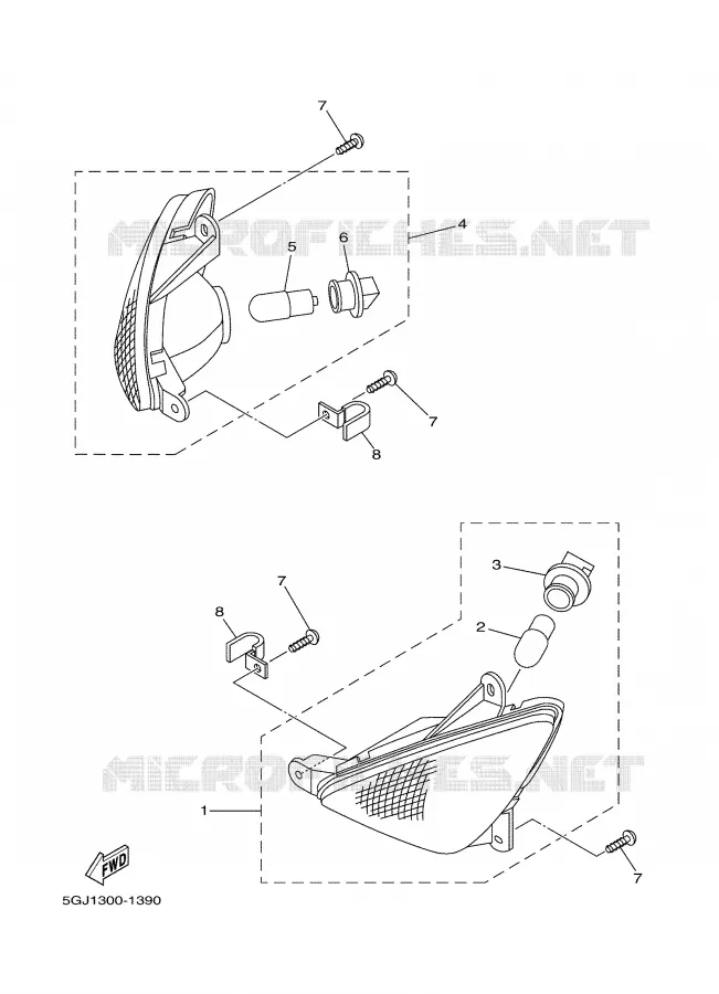 KNIPPERLICHT Yamaha SCOOTER 500 2006 TMAX ABS  XP500A