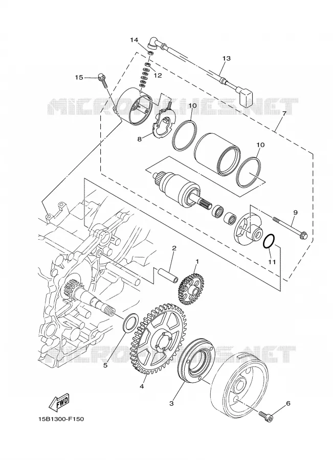 STARTMOTOR Yamaha SCOOTER 500 2007 TMAX ABS  XP500A TMAX