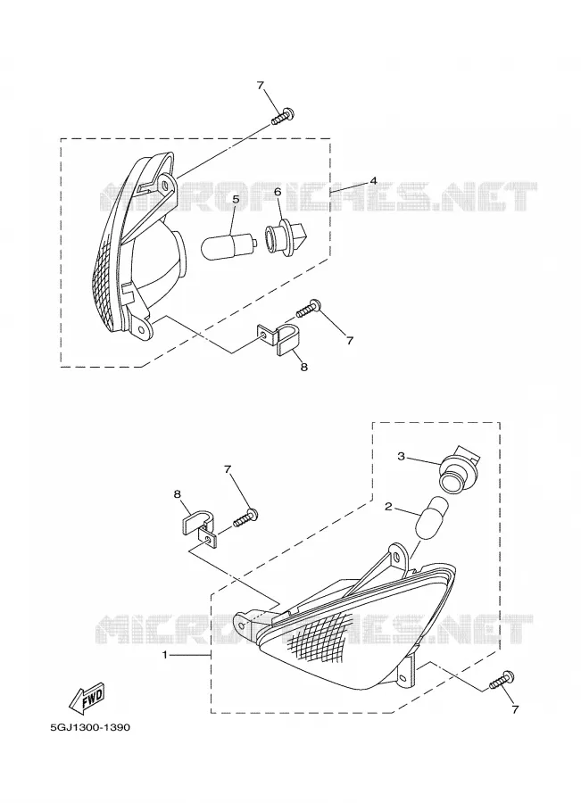 KNIPPERLICHT Yamaha SCOOTER 500 2007 TMAX ABS  XP500A TMAX