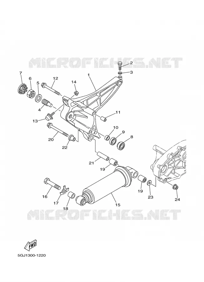 ACHTERBRUG / SCHOKBREKER Yamaha SCOOTER 500 2004 TMAX  XP500S