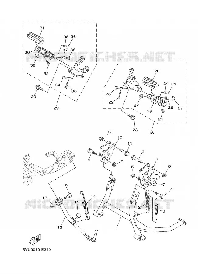 POMP VOOR Yamaha SCOOTER 500 2007 TMAX  XP500W
