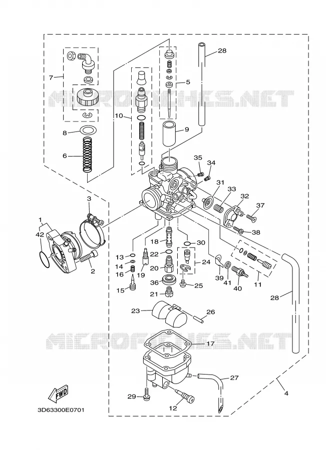 CARBURATEUR  Yamaha MOTO 125 2006 XTX  XT125X