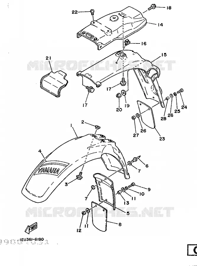 SPATBORD Yamaha MOTO 250 1986 XT  XT250