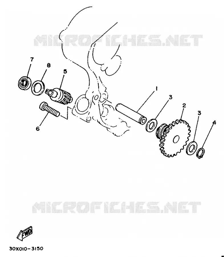 TOERENTELLERAANDRIJVING Yamaha MOTO 250 1987 XT  XT250