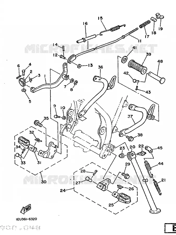 STANDAARD / VOETSTEUN Yamaha MOTO 250 1987 XT  XT250