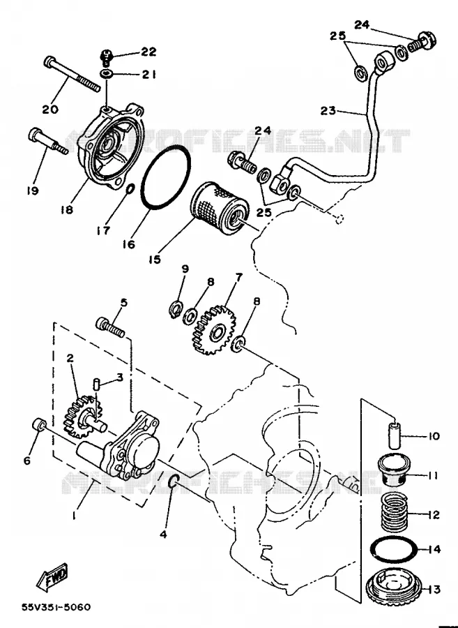 OLIEPOMP Yamaha MOTO 350 1986 XT  XT350