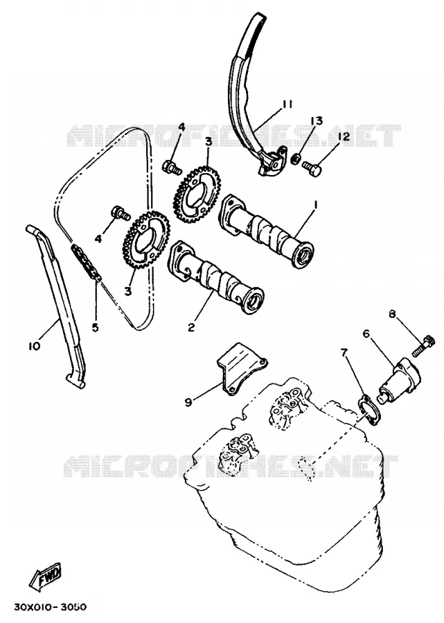 NOKKENAS / KETTING Yamaha MOTO 350 1987 XT  XT350