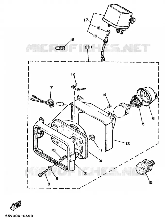 ALTERNATIEF TELLER / KOPLAMP Yamaha MOTO 350 1987 XT  XT350