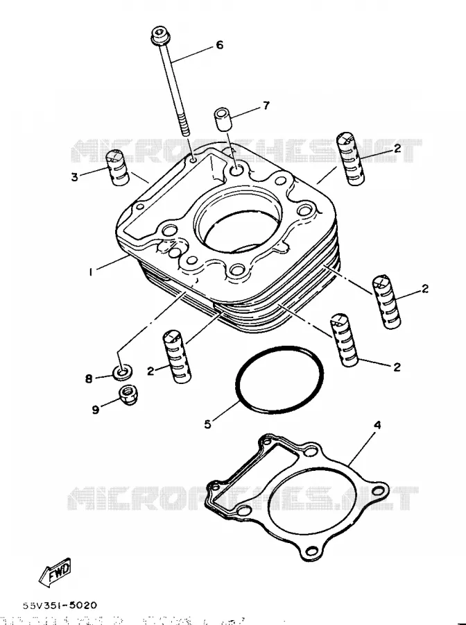 CILINDER Yamaha MOTO 350 1987 XT  XT350