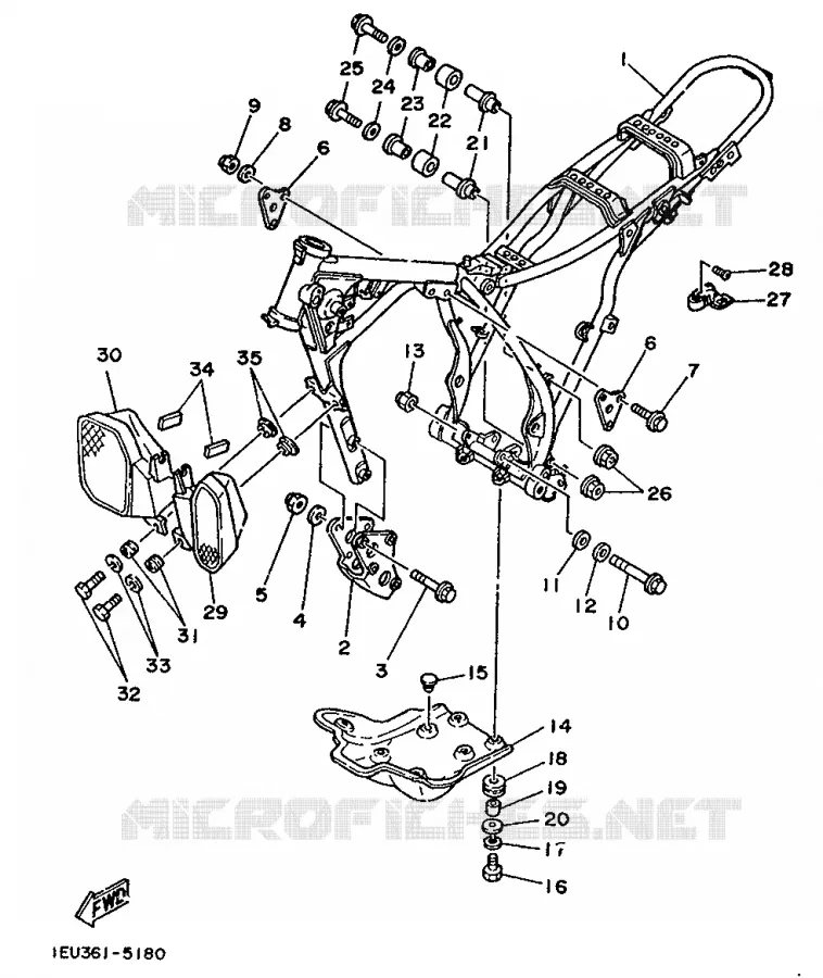 FRAME Yamaha MOTO 350 1987 XT  XT350