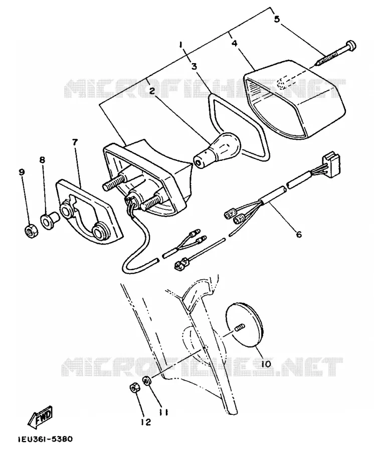 ACHTERLICHT Yamaha MOTO 350 1991 XT  XT350