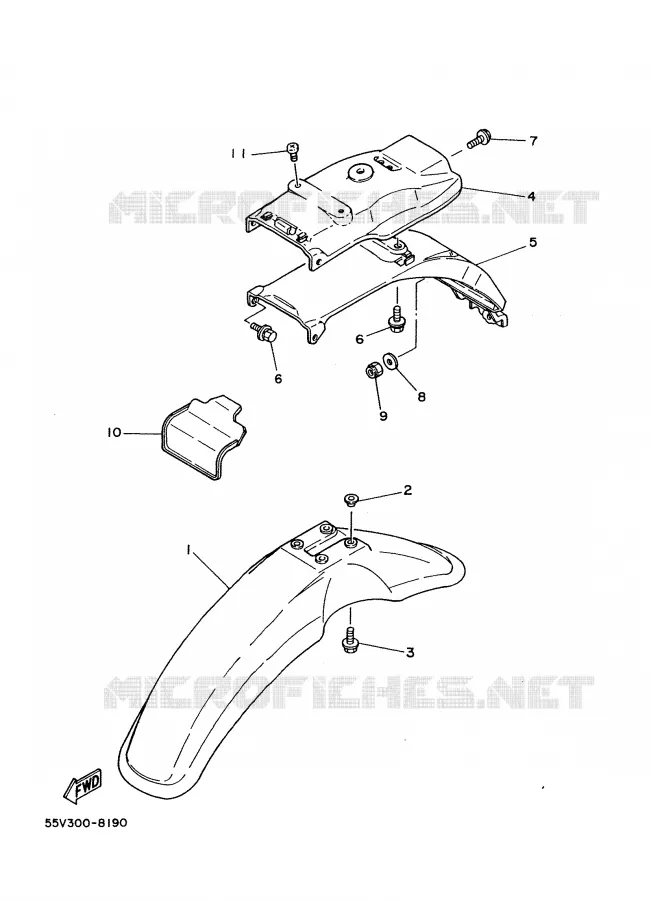 SPATBORD Yamaha MOTO 350 1988 XT  XT350'88