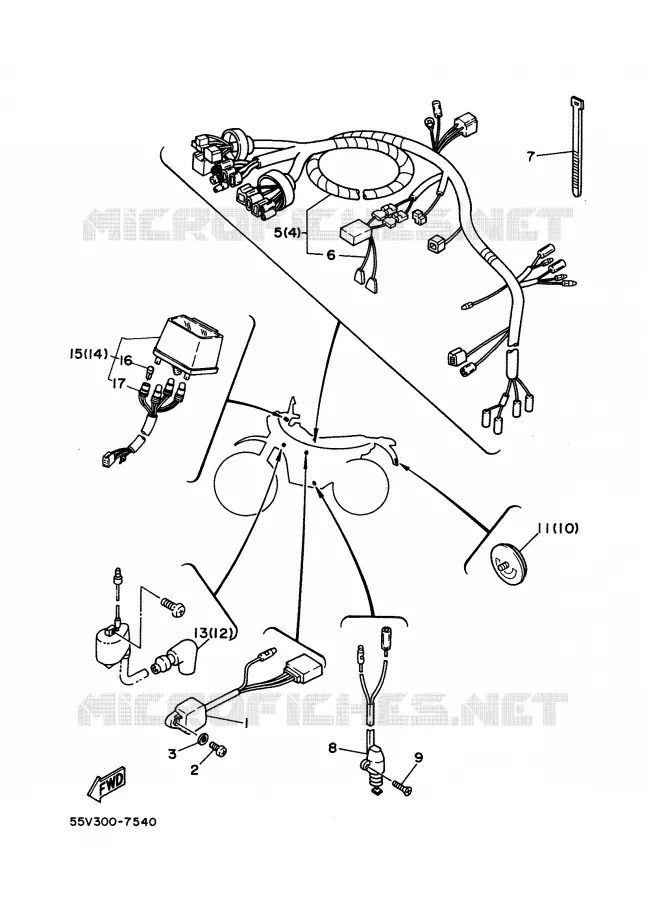ALTERNATIEF ELECTRISCH  Yamaha MOTO 350 1988 XT  XT350'88