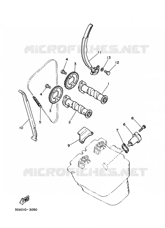 NOKKENAS / KETTING Yamaha MOTO 350 1988 XT  XT350'88