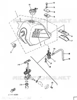 BENZINE TANK voor Yamaha XT350H 1986