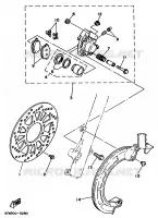 VOORWIEL / REMKLAUW voor Yamaha XT350H 1986